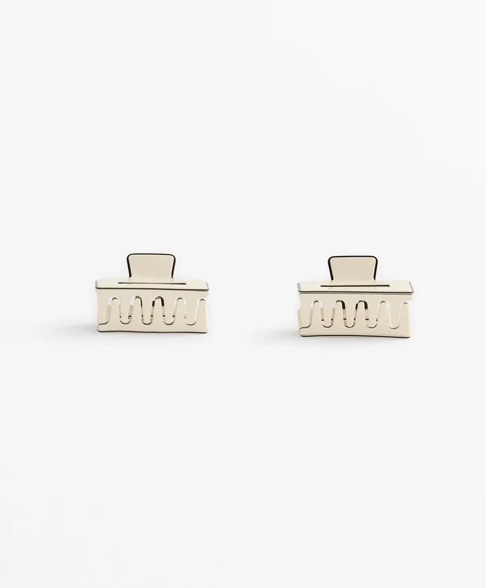 2 Square Piping Hair Clips 2 Square Piping Hair Clips