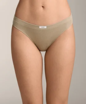 3 Cotton Blend Rib Logo Brazilian Briefs