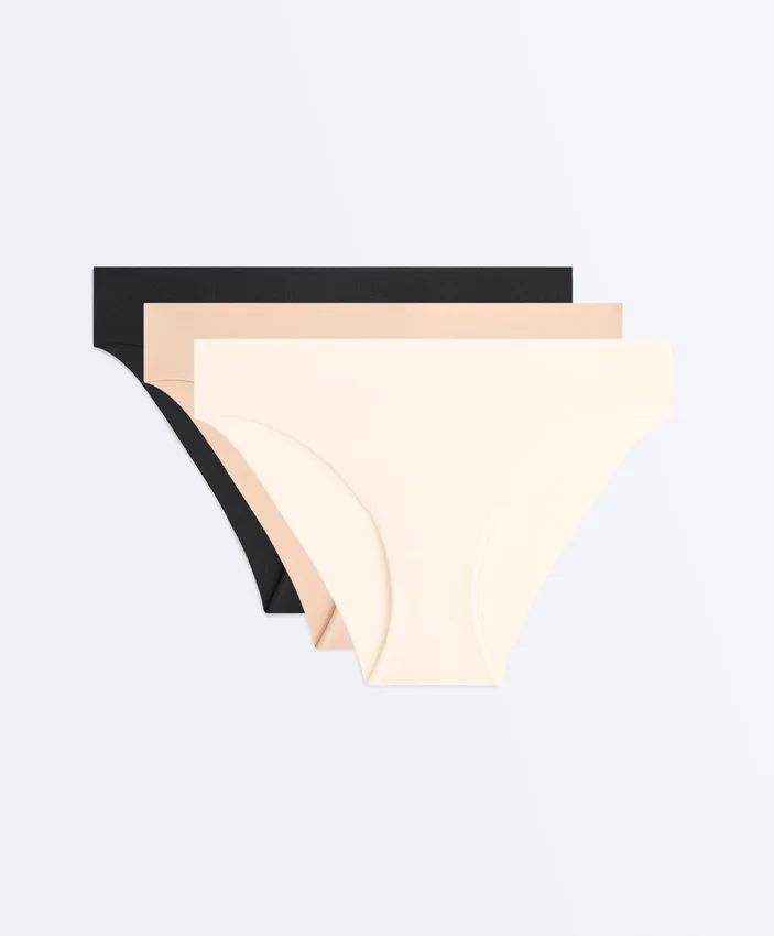 3 Invisible Cotton Blend Classic Briefs 3 Invisible Cotton Blend Classic Briefs