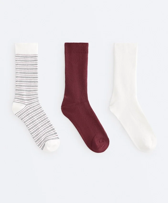 3 Pairs of Cotton Blend Classic Socks 3 Pairs of Cotton Blend Classic Socks