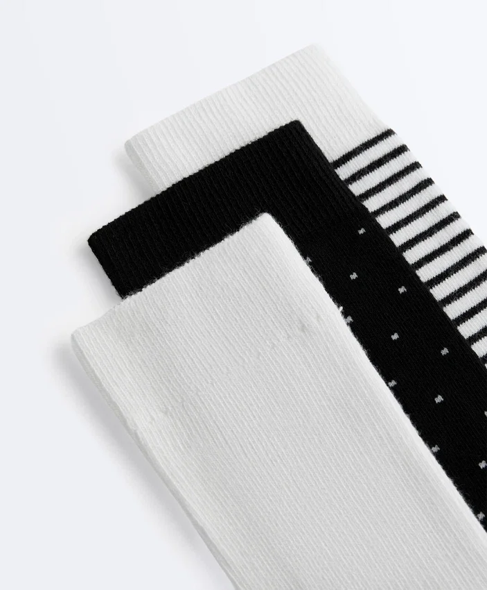 3 Pairs of Cotton Blend Classic Socks 3 Pairs of Cotton Blend Classic Socks