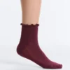 3 Pairs of Cotton Blend Quarter Socks with Curled Edge