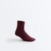 3 Pairs of Cotton Blend Quarter Socks with Curled Edge