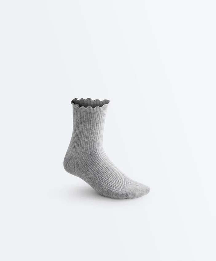 3 Pairs of Cotton Blend Quarter Socks with Curled Edge 3 Pairs of Cotton Blend Quarter Socks with Curled Edge