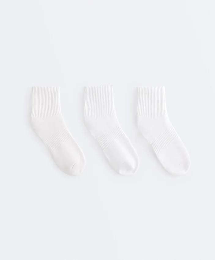 3 Pairs of Cotton Blend Quarter Sports Socks 3 Pairs of Cotton Blend Quarter Sports Socks