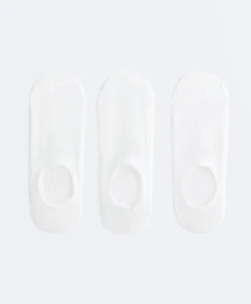 3 Pairs of High-Cut Invisible Polyamide Blend Sports Trainer Socks
