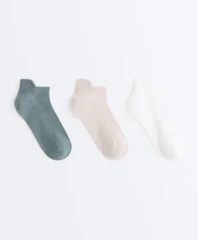 3 Pairs of Polyamide Blend Sneaker Socks with Heel Tab