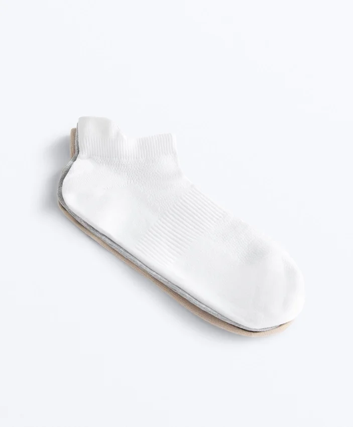 3 Pairs of Polyamide Blend Sneaker Socks with Heel Tab 3 Pairs of Polyamide Blend Sneaker Socks with Heel Tab