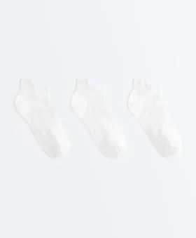 3 Pairs of Polyamide Blend Sports Sneaker Socks with Heel Tab