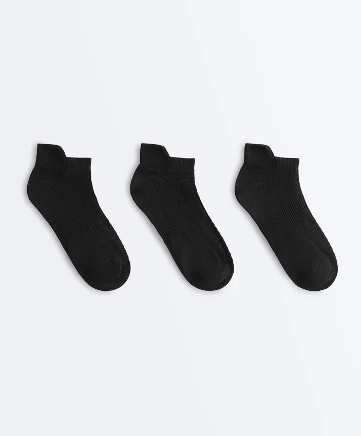 3 Pairs of Polyamide Blend Sports Sneaker Socks with Heel Tab 3 Pairs of Polyamide Blend Sports Sneaker Socks with Heel Tab