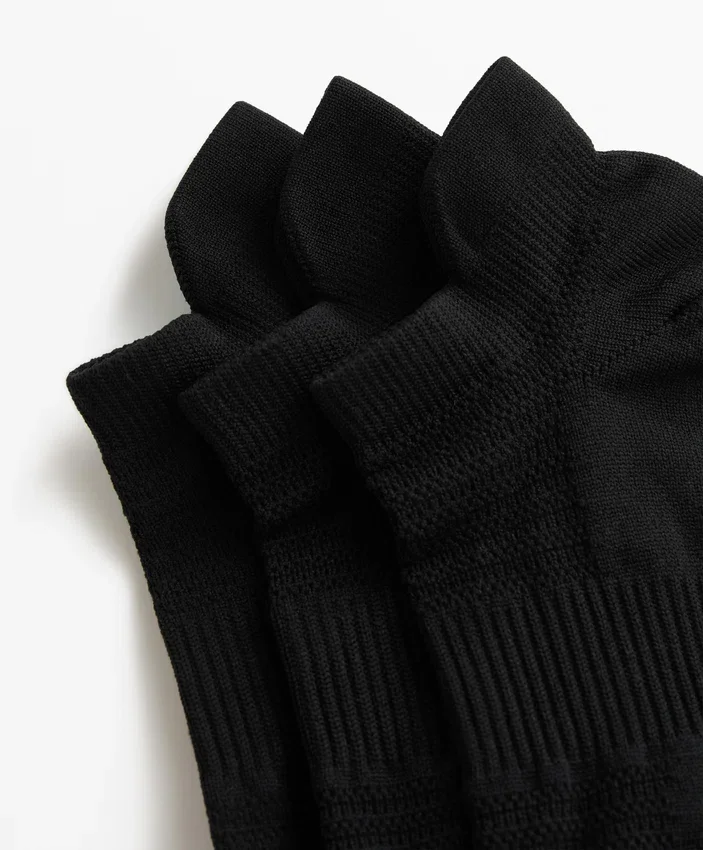 3 Pairs of Polyamide Blend Sports Sneaker Socks with Heel Tab 3 Pairs of Polyamide Blend Sports Sneaker Socks with Heel Tab