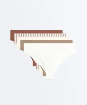 5 Invisible Laser-Cut Polyamide Blend Brazilian Briefs