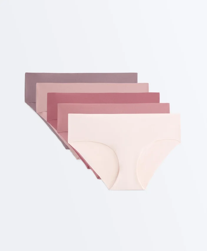 5 Invisible Polyamide Blend Hipster Briefs 5 Invisible Polyamide Blend Hipster Briefs
