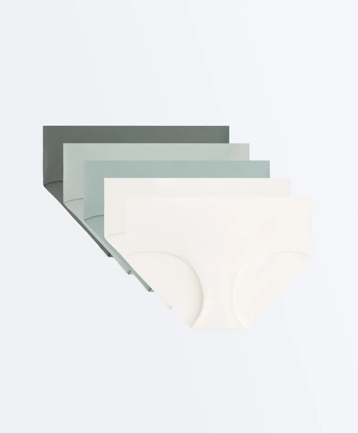 5 Invisible Polyamide Blend Hipster Briefs 5 Invisible Polyamide Blend Hipster Briefs
