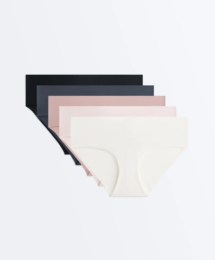 5 Invisible Polyamide Blend Hipster Briefs 5 Invisible Polyamide Blend Hipster Briefs