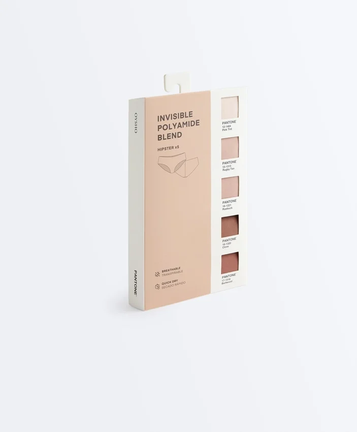 5 Invisible Polyamide Blend Pantone™ Hipster Briefs 5 Invisible Polyamide Blend Pantone™ Hipster Briefs