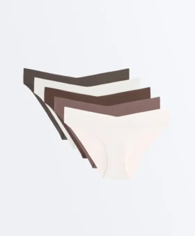 5 Invisible Polyamide Blend V-Cut Classic Briefs