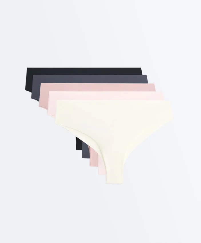 5 Laser-Cut Polyamide Blend Brazilian Briefs 5 Laser-Cut Polyamide Blend Brazilian Briefs