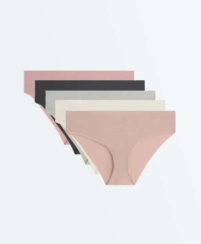 5 Lightweight Rib Polyamide Blend Invisible Laser-Cut Hipster Briefs 5 Lightweight Rib Polyamide Blend Invisible Laser-Cut Hipster Briefs