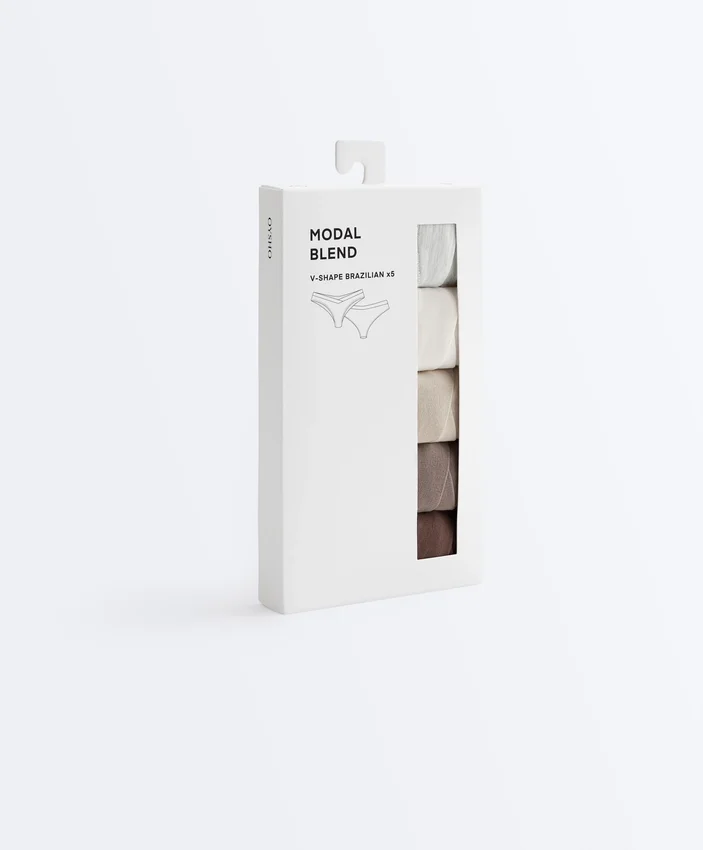 5 Modal Blend V-Cut Brazilian Briefs 5 Modal Blend V-Cut Brazilian Briefs