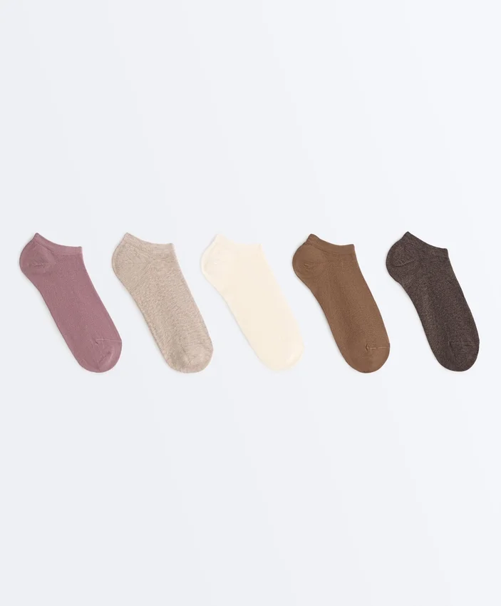 5 Pairs of Cotton Blend Sneaker Socks 5 Pairs of Cotton Blend Sneaker Socks