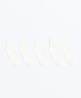 5 Pairs of Quarter Length Mixed Cotton Socks 5 Pairs of Quarter Length Mixed Cotton Socks