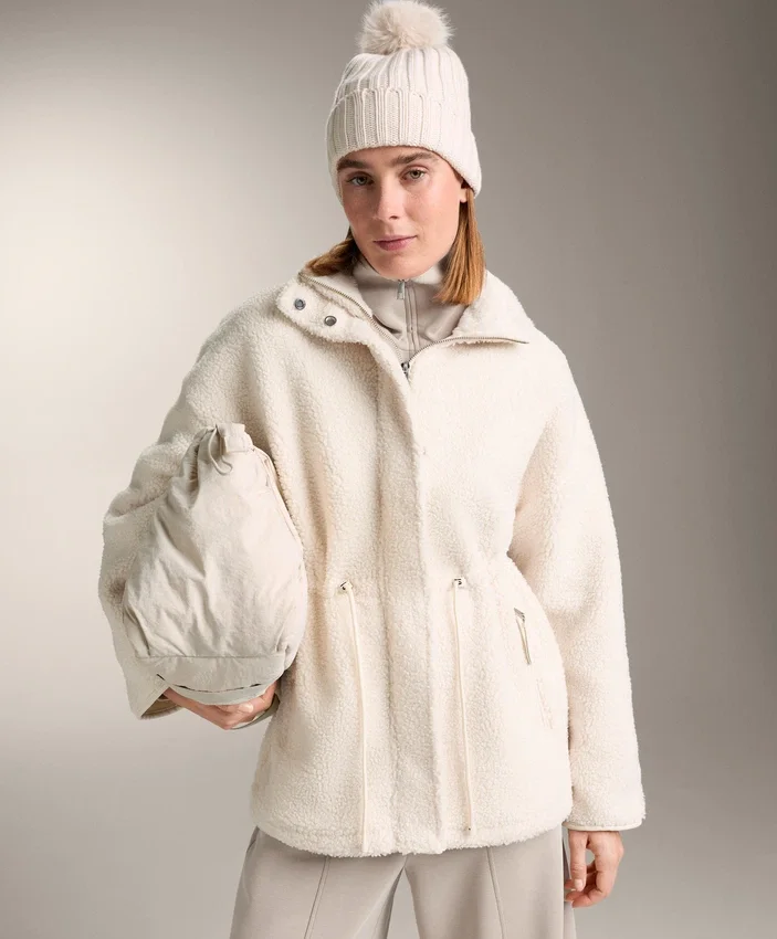 Adjustable Waist Faux-Shearling Jacket Adjustable Waist Faux-Shearling Jacket