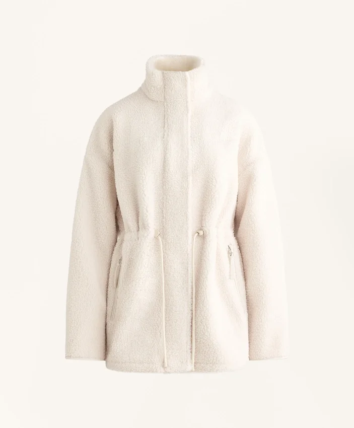 Adjustable Waist Faux-Shearling Jacket Adjustable Waist Faux-Shearling Jacket