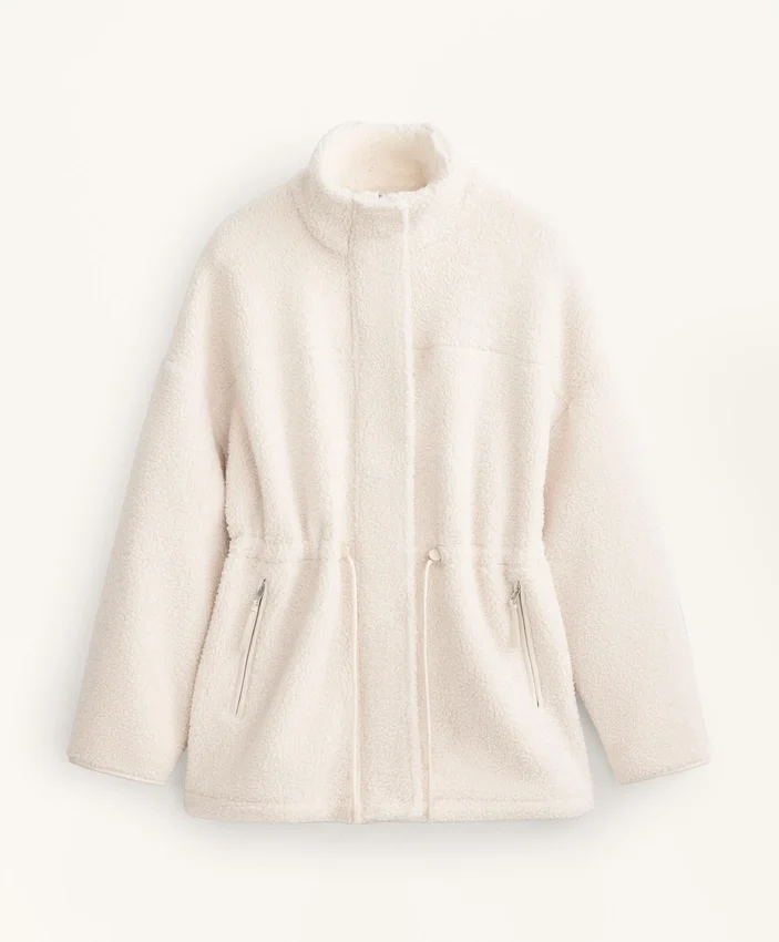 Adjustable Waist Faux-Shearling Jacket Adjustable Waist Faux-Shearling Jacket