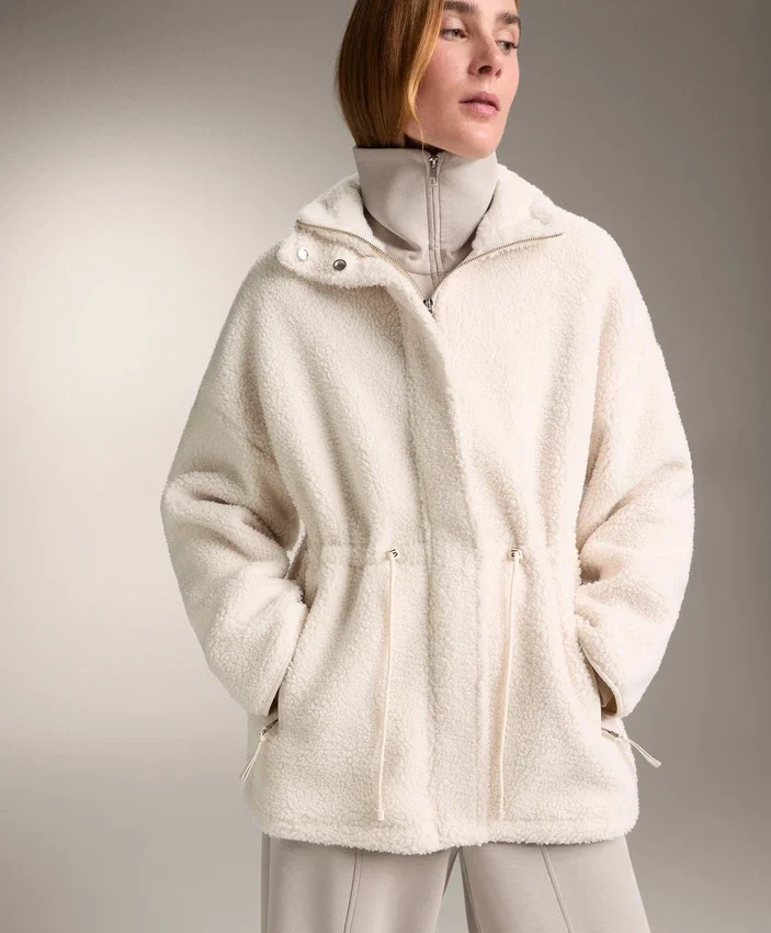 Adjustable Waist Faux-Shearling Jacket Adjustable Waist Faux-Shearling Jacket