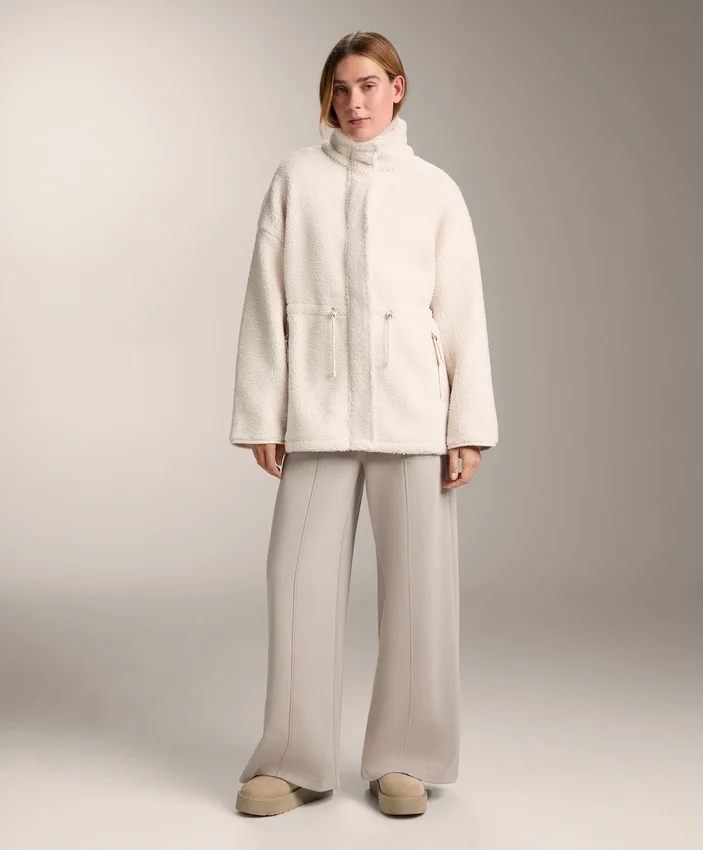 Adjustable Waist Faux-Shearling Jacket Adjustable Waist Faux-Shearling Jacket