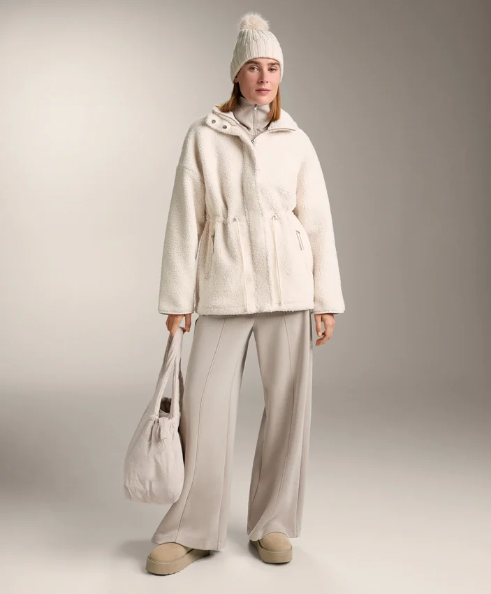 Adjustable Waist Faux-Shearling Jacket Adjustable Waist Faux-Shearling Jacket