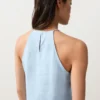 Asymmetric 100% Linen Sleeveless Top