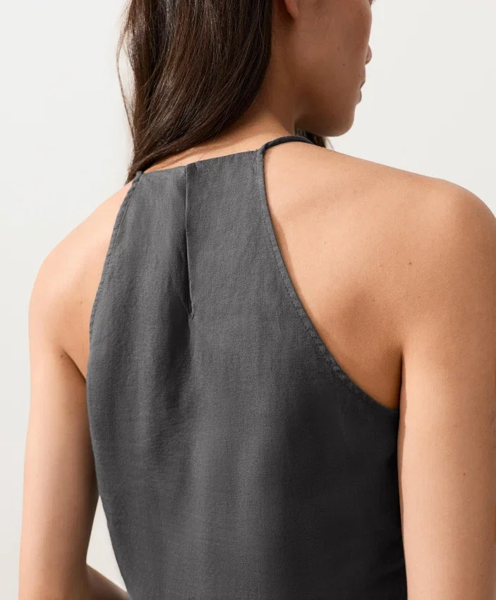 Asymmetric 100% Linen Sleeveless Top Asymmetric 100% Linen Sleeveless Top