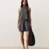 Asymmetric 100% Linen Sleeveless Top Asymmetric 100% Linen Sleeveless Top