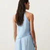 Asymmetric 100% Linen Sleeveless Top