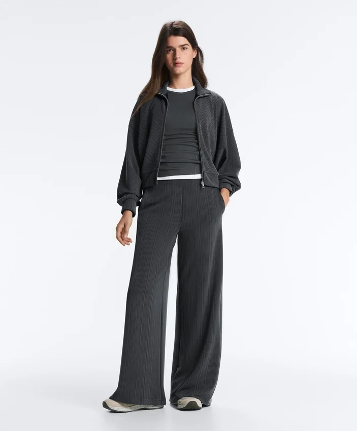 Asymmetric Stripe Jacket with Modal Asymmetric Stripe Jacket with Modal