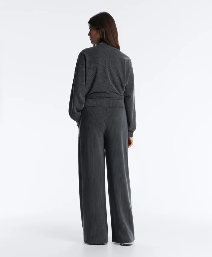Asymmetric Stripe Jacket with Modal Asymmetric Stripe Jacket with Modal