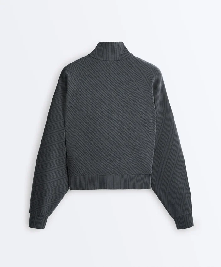 Asymmetric Stripe Jacket with Modal Asymmetric Stripe Jacket with Modal