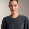 Asymmetric Stripe Sweatshirt with Modal Asymmetric Stripe Sweatshirt with Modal