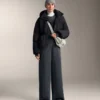 Asymmetric Stripe Sweatshirt with Modal Asymmetric Stripe Sweatshirt with Modal