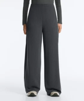 Asymmetric Stripe Trousers with Modal