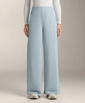 Asymmetric Stripe Trousers with Modal