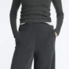 Asymmetric Stripe Trousers with Modal
