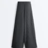 Asymmetric Stripe Trousers with Modal