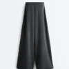 Asymmetric Stripe Trousers with Modal