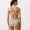 Asymmetric Striped Crochet Trikini