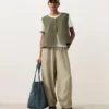 Balloon Trousers Lyocell Blend and 24% Linen with Seams Balloon Trousers Lyocell Blend and 24% Linen with Seams
