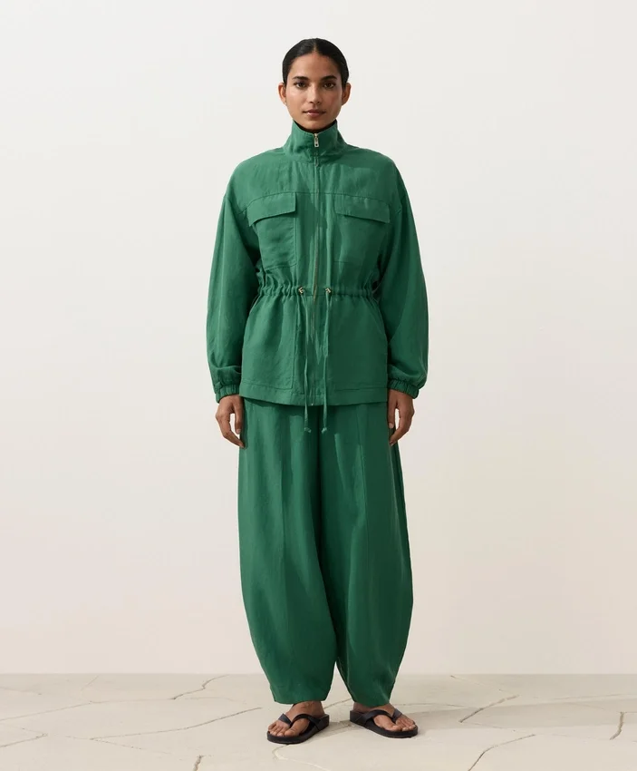 Balloon Trousers Lyocell Blend and 24% Linen with Seams Balloon Trousers Lyocell Blend and 24% Linen with Seams