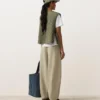 Balloon Trousers Lyocell Blend and 24% Linen with Seams Balloon Trousers Lyocell Blend and 24% Linen with Seams